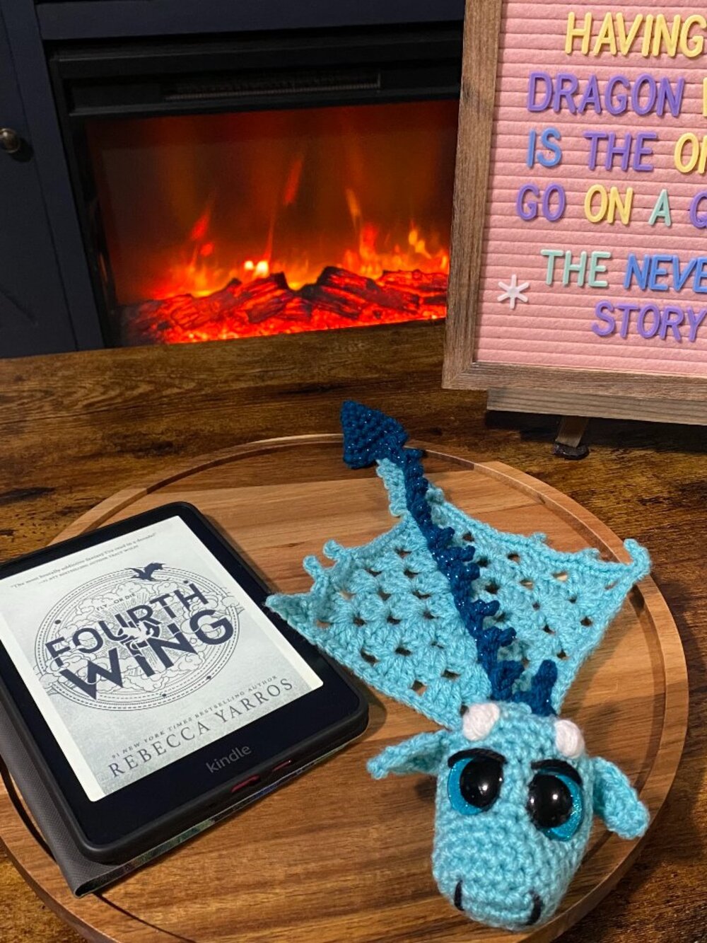 Skye the Emotional Support Dragon | Blue Dragon Plush | Bookshelf Decoration